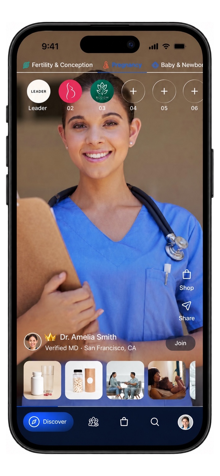 iPhone showing SistaShop Video Discovery